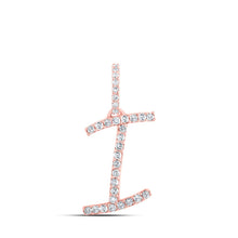 Load image into Gallery viewer, Enchanting Rose Gold Diamond Initial Pendant - Alternate view 1 from Splendid Jewellery
