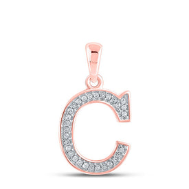 Captivating Rose Gold Diamond Initial Pendant - Alternate view 1 from Splendid Jewellery