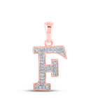 Rose Gold Diamond Initial Pendant | Personalized Elegance and Glamour - Alternate view 1 from Splendid Jewellery