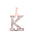 Rose Gold Diamond Initial Necklace - Personalized Elegance at Its Finest - Alternate view 1 from Splendid Jewellery