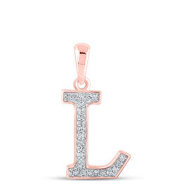 Romantic Rose Gold Diamond Initial Pendant - Alternate view 1 from Splendid Jewellery