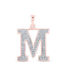 Load image into Gallery viewer, Romantic Rose Gold Diamond Initial Pendant - Alternate view 1 from Splendid Jewellery