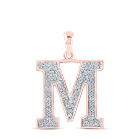 Romantic Rose Gold Diamond Initial Pendant - Alternate view 1 from Splendid Jewellery
