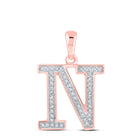 Rose Gold Diamond Initial Pendant - Personalized Elegance - Alternate view 1 from Splendid Jewellery