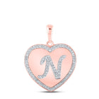Captivating Rose Gold Diamond Initial N Pendant - Alternate view 1 from Splendid Jewellery