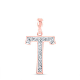Rose Gold Diamond Initial Pendant: A Personalized Sparkle of Elegance - Alternate view 1 from Splendid Jewellery