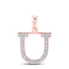 Radiant Rose Gold Diamond Initial Pendant - Personalized Elegance at Its Finest - Alternate view 1 from Splendid Jewellery