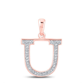 Radiant Rose Gold Diamond Initial Pendant - Personalized Elegance at Its Finest - Alternate view 1 from Splendid Jewellery