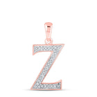 Rose Gold Diamond Initial Pendant - Personalized Elegance in Every Letter - Alternate view 1 from Splendid Jewellery