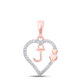 Enchanting Rose Gold Diamond Initial Pendant - Alternate view 1 from Splendid Jewellery