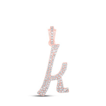 Load image into Gallery viewer, Romantic Rose Gold Diamond Initial Pendant - Personalized Elegance at its Finest - Alternate view 1 from Splendid Jewellery