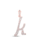 Romantic Rose Gold Diamond Initial Pendant - Personalized Elegance at its Finest - Alternate view 1 from Splendid Jewellery