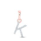 Rose Gold Diamond Initial Pendant: A Radiant Symbol of Individuality and Elegance - Alternate view 1 from Splendid Jewellery