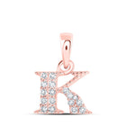 Rose Gold Diamond Initial Pendant - Personalized Elegance in Every Curve - Alternate view 1 from Splendid Jewellery