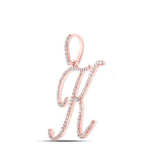Load image into Gallery viewer, Exquisite Rose Gold Diamond Initial Pendant: A Radiant Symbol of Elegance and Personalized Charm - Alternate view 2 from Splendid Jewellery