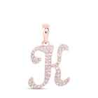 Rose Gold Diamond Initial Pendant - Personalized Elegance - Alternate view 1 from Splendid Jewellery