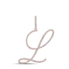 Romantic Rose Gold Diamond Initial Pendant - Alternate view 1 from Splendid Jewellery