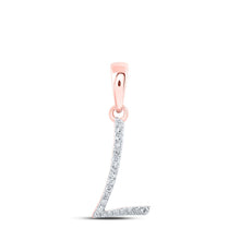Load image into Gallery viewer, Rose Gold Diamond Initial Pendant - Personalized Elegance - Alternate view 1 from Splendid Jewellery
