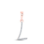 Rose Gold Diamond Initial Pendant - Personalized Elegance - Alternate view 1 from Splendid Jewellery