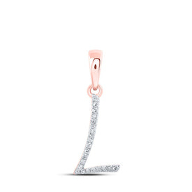 Rose Gold Diamond Initial Pendant - Personalized Elegance - Alternate view 1 from Splendid Jewellery