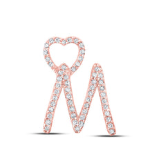 Load image into Gallery viewer, Romantic Rose Gold Diamond Initial Pendant: A Personalized Symbol of Elegance - Alternate view 1 from Splendid Jewellery