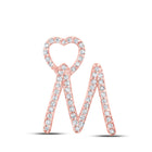 Romantic Rose Gold Diamond Initial Pendant: A Personalized Symbol of Elegance - Alternate view 1 from Splendid Jewellery