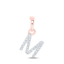 Load image into Gallery viewer, Rose Gold Diamond Initial Pendant: Personalized Elegance and Sparkling Charm - Alternate view 1 from Splendid Jewellery