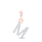 Rose Gold Diamond Initial Pendant: Personalized Elegance and Sparkling Charm - Alternate view 1 from Splendid Jewellery