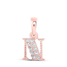 Radiant Rose Gold Diamond Initial Pendant - Personalized Elegance at Its Finest - Alternate view 1 from Splendid Jewellery