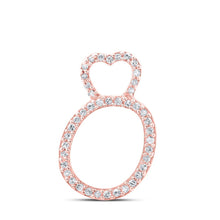 Load image into Gallery viewer, Rose Gold Diamond Initial &amp; Letter Pendant: A Personalized Touch of Elegance and Romance - Alternate view 1 from Splendid Jewellery