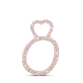 Rose Gold Diamond Initial & Letter Pendant: A Personalized Touch of Elegance and Romance - Alternate view 1 from Splendid Jewellery