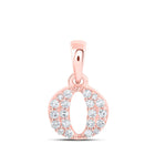 Rose Gold Diamond Initial Pendant: A Personalized Celebration of Elegance - Alternate view 1 from Splendid Jewellery