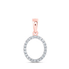 Romantic Rose Gold Diamond Initial Pendant - Alternate view 1 from Splendid Jewellery