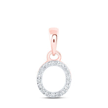 Load image into Gallery viewer, Rose Gold Diamond Initial Pendant: A Personalized Symbol of Elegance and Identity - Alternate view 1 from Splendid Jewellery