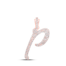 Load image into Gallery viewer, Radiant Rose Gold Diamond Initial Pendant: A Personalized Symbol of Elegance and Love - Alternate view 1 from Splendid Jewellery