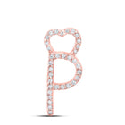 Rose Gold Diamond Initial & Letter Pendant - A Personalized Expression of Elegance - Alternate view 1 from Splendid Jewellery