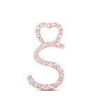 Rose Gold Diamond Heart Initial Pendant - Personalized Elegance and Romance - Alternate view 1 from Splendid Jewellery