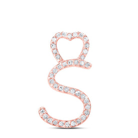 Rose Gold Diamond Heart Initial Pendant - Personalized Elegance and Romance - Alternate view 1 from Splendid Jewellery
