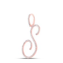 Load image into Gallery viewer, Radiant Rose Gold Diamond Initial Pendant - Alternate view 2 from Splendid Jewellery
