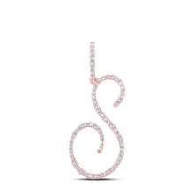 Load image into Gallery viewer, Radiant Rose Gold Diamond Initial Pendant - Alternate view 1 from Splendid Jewellery