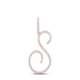 Radiant Rose Gold Diamond Initial Pendant - Alternate view 1 from Splendid Jewellery