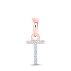 Rose Gold Diamond Initial Pendant - Personalized Elegance and Sparkle - Alternate view 1 from Splendid Jewellery