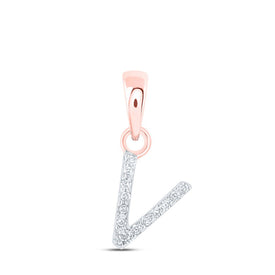 Romantic Rose Gold Diamond Initial Pendant: Personalized Elegance - Alternate view 1 from Splendid Jewellery