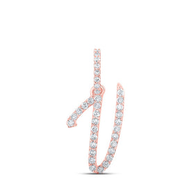 Rose Gold Diamond Initial Necklace: Personalized Elegance in Every Letter - Alternate view 1 from Splendid Jewellery