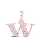 Enchanting Rose Gold Diamond Initial Pendant: A Personalized Symbol of Love and Elegance - Alternate view 1 from Splendid Jewellery
