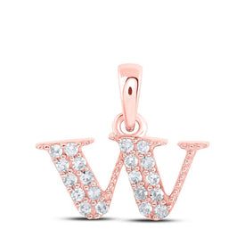 Enchanting Rose Gold Diamond Initial Pendant: A Personalized Symbol of Love and Elegance - Alternate view 1 from Splendid Jewellery