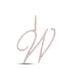 Rose Gold Diamond Initial Pendant: Personalized Elegance and Brilliance - Alternate view 1 from Splendid Jewellery