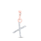 Rose Gold Diamond Initial Pendant - A Radiant Symbol of Individuality - Alternate view 1 from Splendid Jewellery