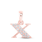 Romantic Rose Gold Diamond Initial Pendant - Personalized Elegance - Alternate view 1 from Splendid Jewellery