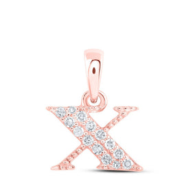 Romantic Rose Gold Diamond Initial Pendant - Personalized Elegance - Alternate view 1 from Splendid Jewellery